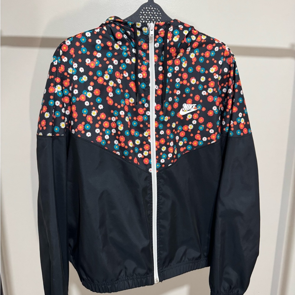 Nike Black Floral Pattern Jacket